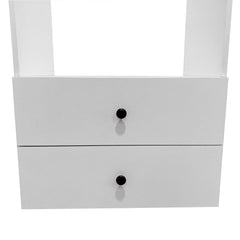 B4 Bathroom colset shelves Wood Modular Closet System Wall Mounted Shelves Walk in Clothes Storage Cabinet Shelving Built in Closet Organizer for Bedroom White 31.49''W x 16.04''D x 47.24''H